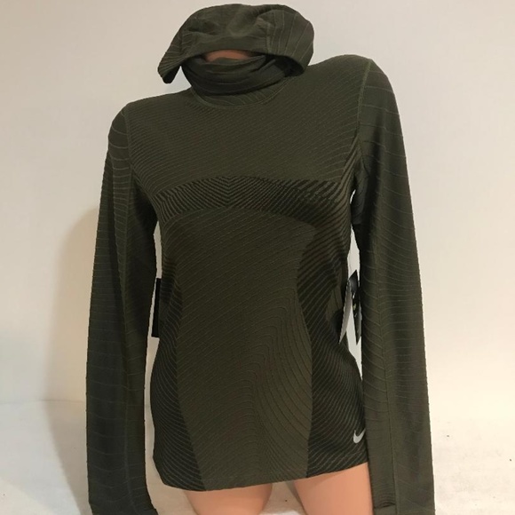 nike zip up running top
